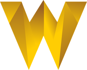 W Gold Letter Logo PNG Vector