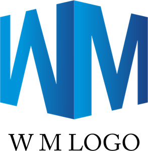 W M 3d Letter Logo PNG Vector