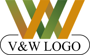 W V Letter Alphabets Logo Vector