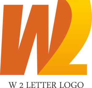 W2 Letter Logo Vector