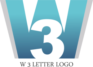 W3 Letter Logo PNG Vector