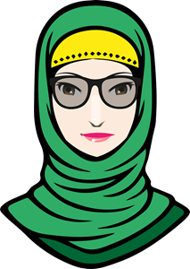 Wanita Tudung Hijab Logo PNG Vector