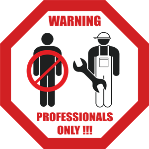 Warning, Professionals Only Logo Vector