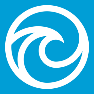 wave sea cricle Logo Vector