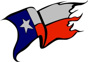 Waving Retro Texas Flag Logo PNG Vector