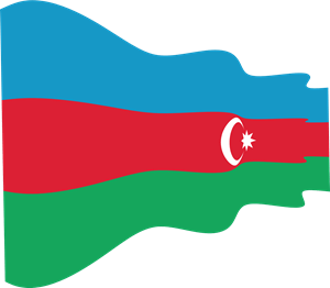 WAVY AZERBAIJAN FLAG Logo Vector