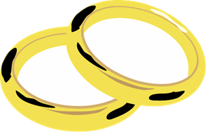 Wedding Ring Logo PNG Vector