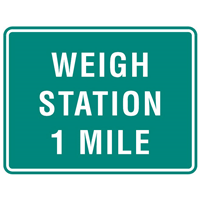 WEIGH STATION 1 MILE SIGN Logo PNG Vector