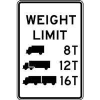 WEIGHT LIMIT ROAD SIGN Logo PNG Vector