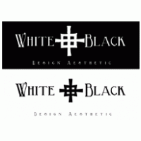 White and Black Design Aesthetic Logo Vector