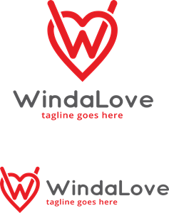 Winda Love Logo Vector