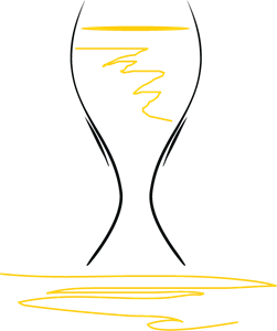 Wine Glass Bottle Logo Vector