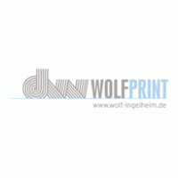 Wolf Print Logo PNG Vector