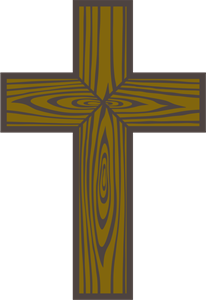 Wood cross Logo PNG Vector