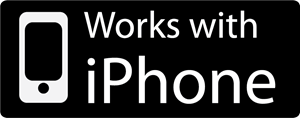 Works with iphone Logo PNG Vector