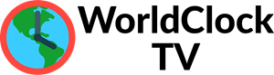 World Clock TV Logo Vector