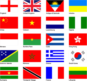 World Flags Logo Vector