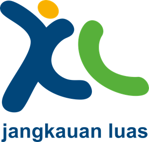 XL Jangkauan Luas Logo PNG Vector