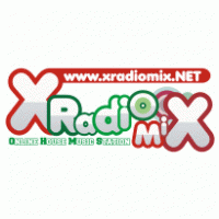 X Radio Mix Logo Vector