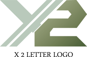 X2 Letter Logo PNG Vector