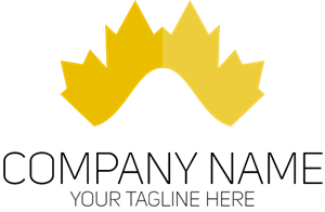 Yellow Company Shape Logo PNG Vector