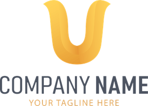Yellow Letter U Company Logo PNG Vector