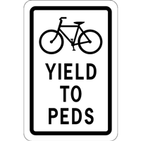 YIELD TO PEDS SIGN Logo PNG Vector
