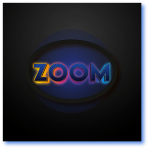 Zoom Text Effect Logo PNG Vector