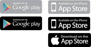 App Store and Google Play Logo PNG Vector